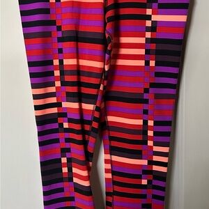 Nike Multicolor Striped Women’s Leggings in Purple, Red & Black